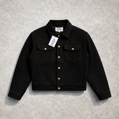 BYLER.  BLACK trucker jacket