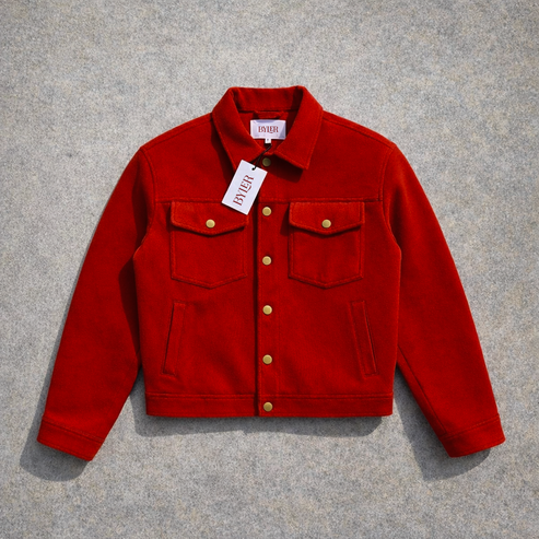 BYLER.  RED trucker jacket