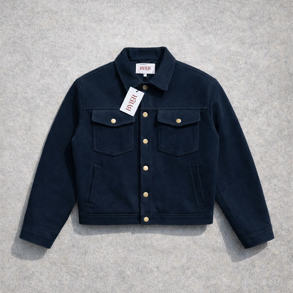 BYLER. BLUE trucker jacket