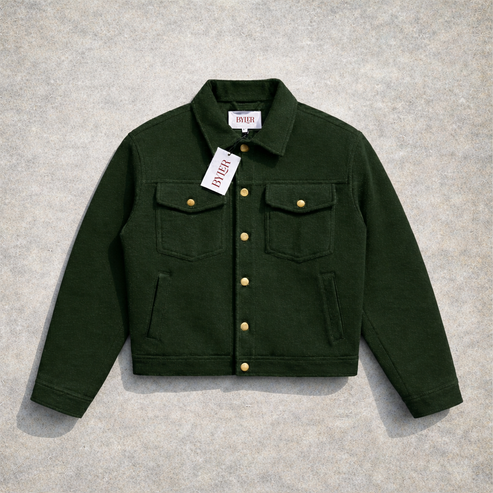 BYLER. GREEN trucker jacket