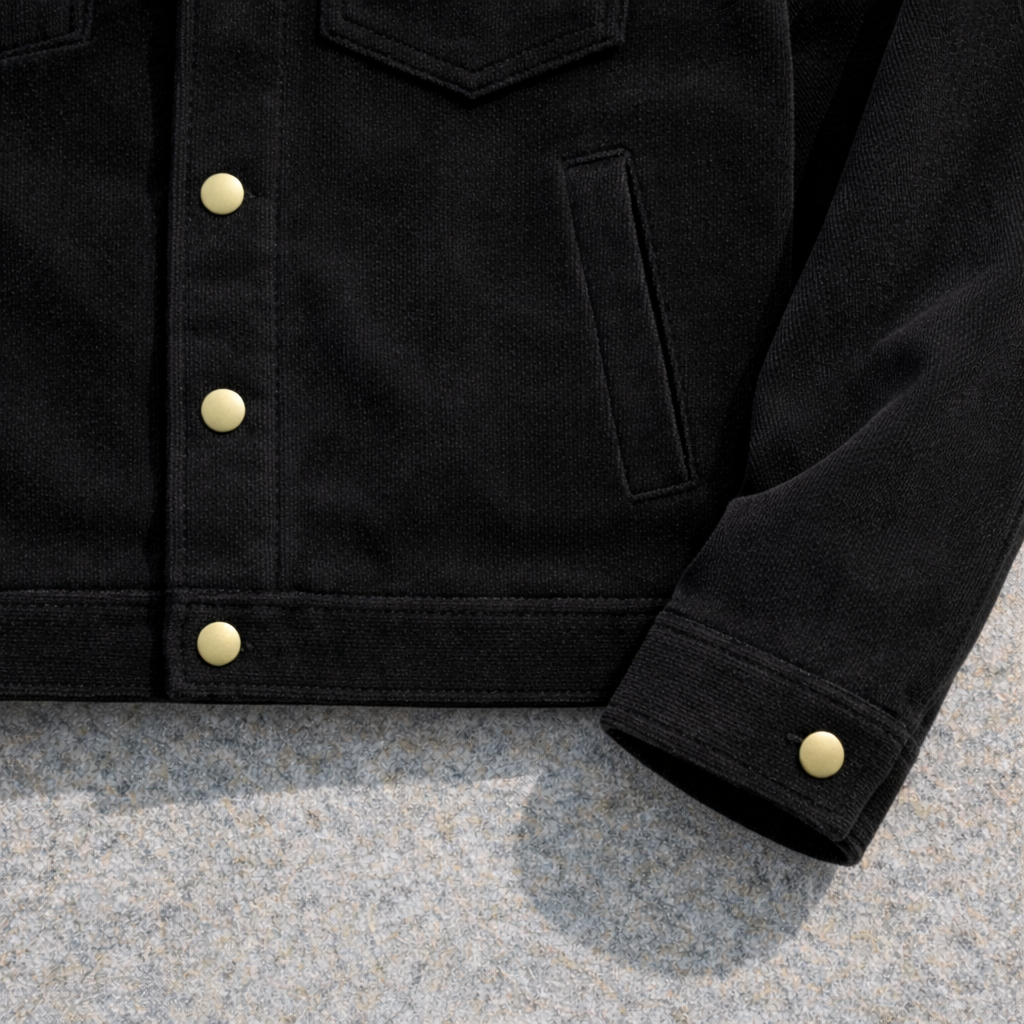 BYLER.  BLACK trucker jacket
